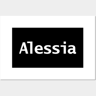 Alessia Minimal Typography White Text Posters and Art